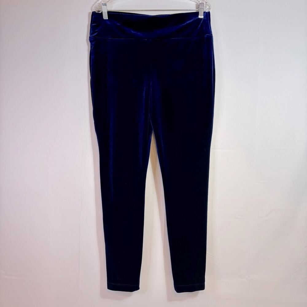 NWT INC International Concepts Blue Velvet Leggings Size 14 A0017